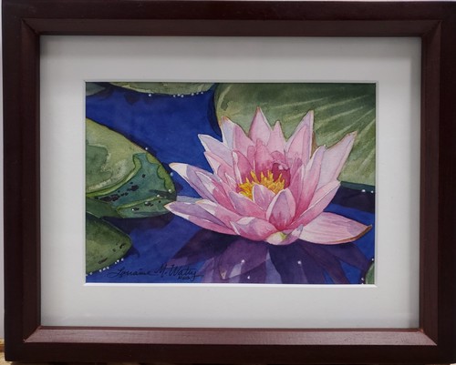 Pink Waterlily 4.5x6.5 $245 at Hunter Wolff Gallery